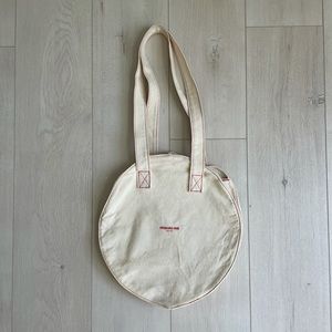 Orseund Iris Circle Tote Bag w/ Red Stitching